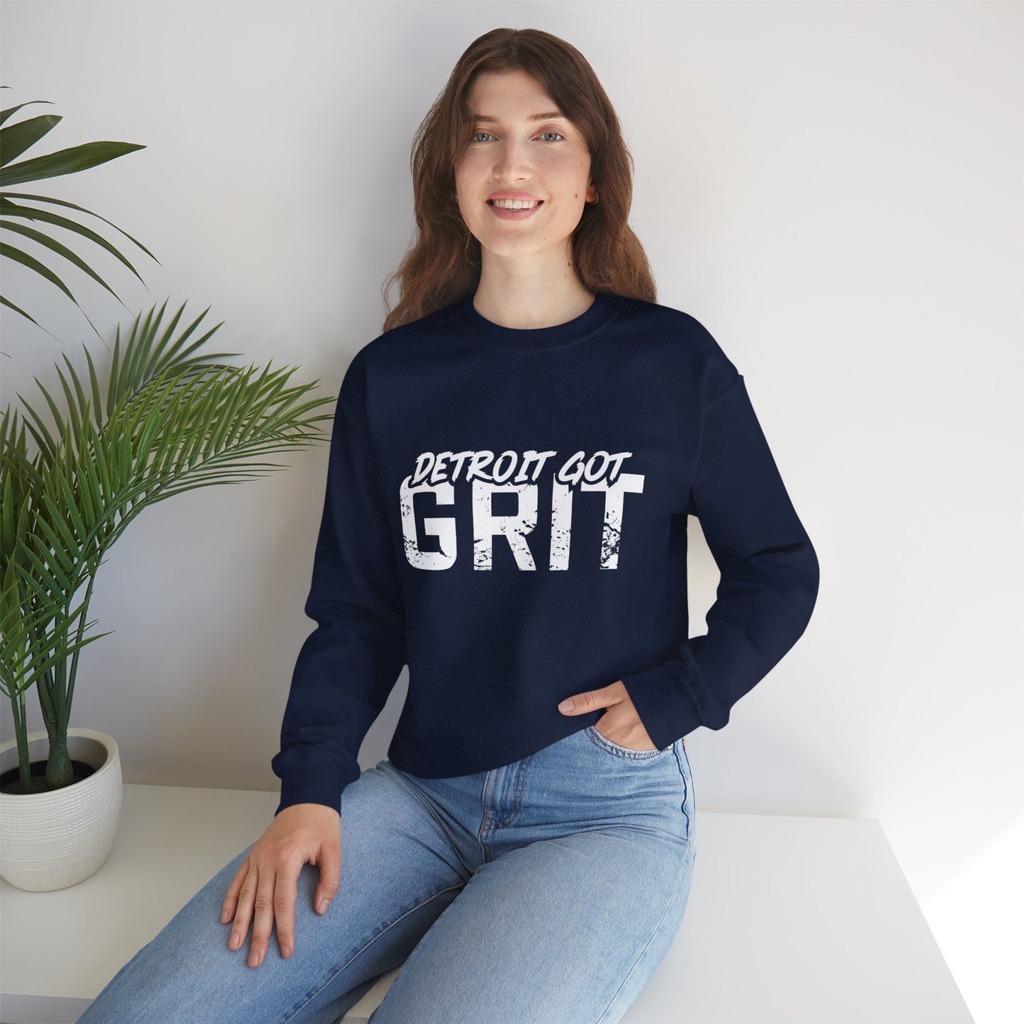 Detroit Got Grit Warmth - Unisex Heavy Blend™ Crewneck Sweatshirt