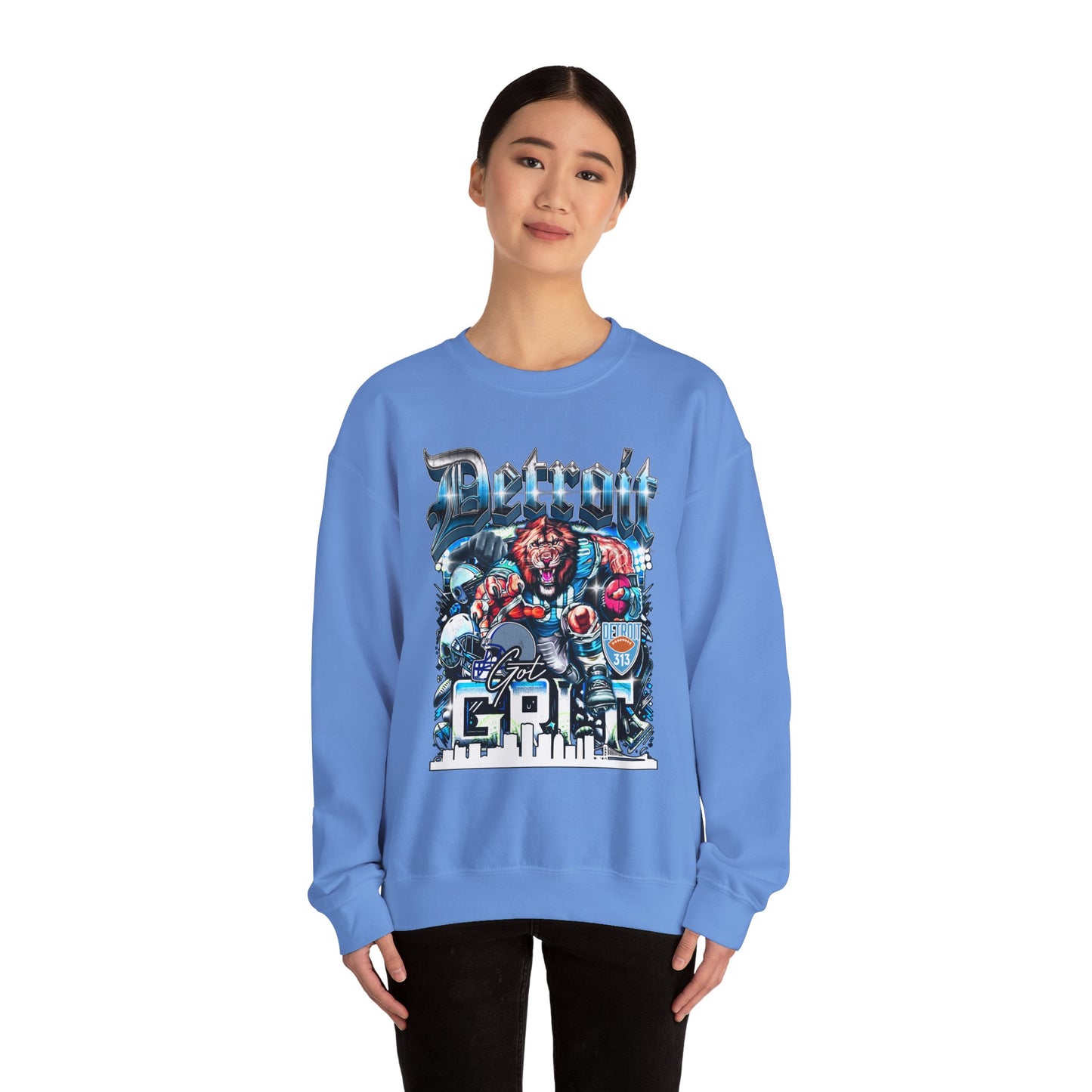Detroit Got Grit Crewneck – Unisex Heavy Blend Crewneck Sweatshirt
