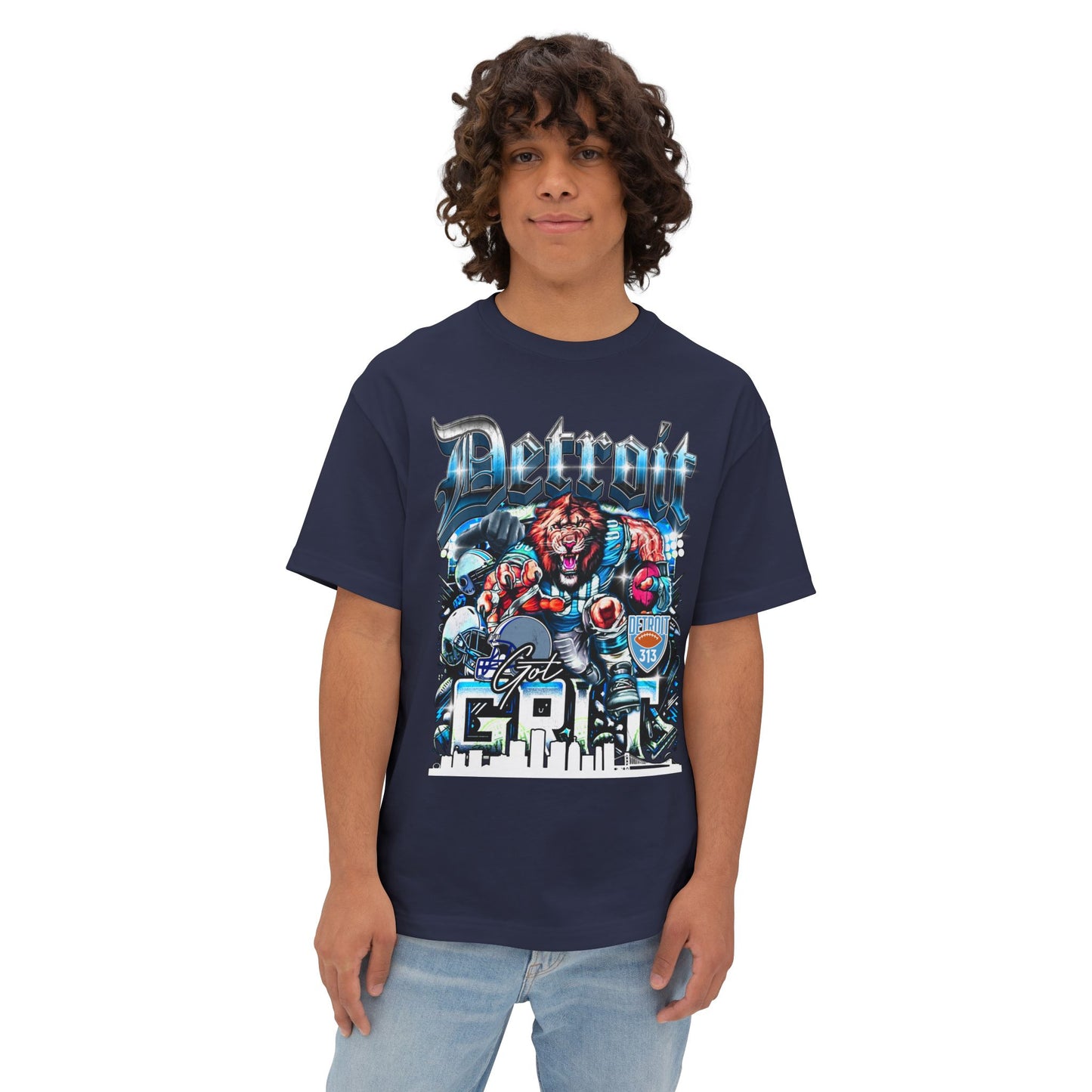 Detroit Street Grit Oversized Tee – Unisex Oversized Boxy Tee