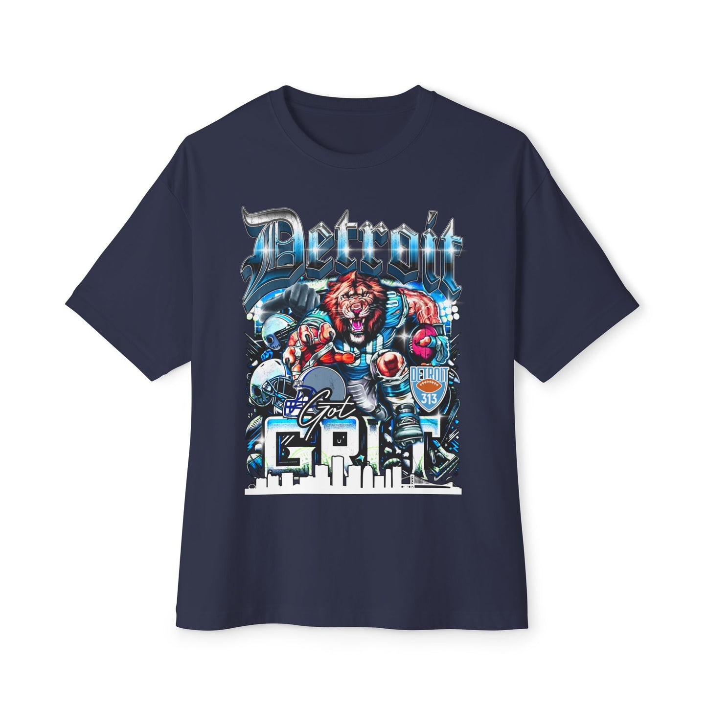 Detroit Street Grit Oversized Tee – Unisex Oversized Boxy Tee