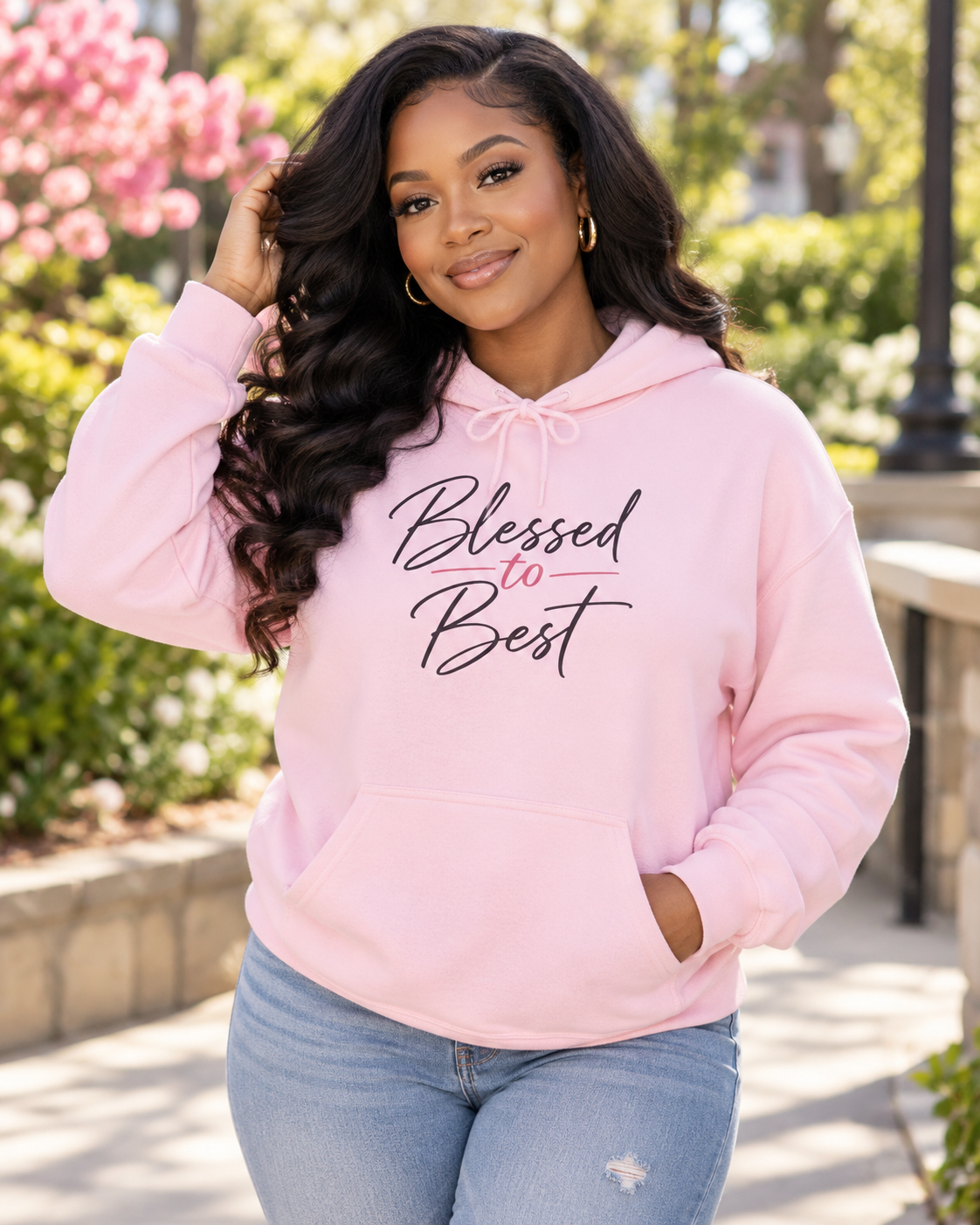 Blessed to Best Calligraphy Hoodie