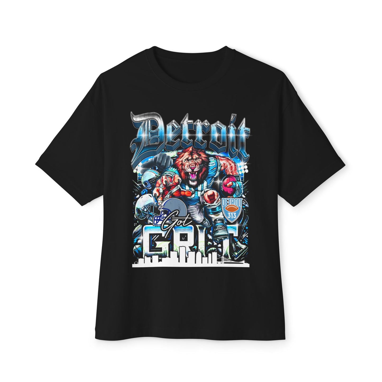 Detroit Street Grit Oversized Tee – Unisex Oversized Boxy Tee